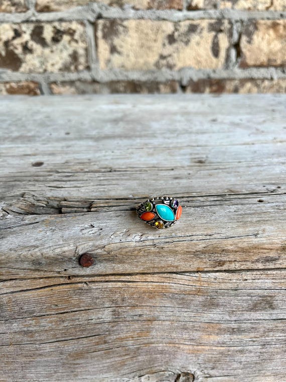 Carolyn Pollack / Sterling Silver / Multi Gemstone / Turquoise Gemstone / Coral Gemstone / Amethyst Gemstone / Peridot Gemstone / Citrine Ge