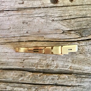 Richbar Tie Slide / Tie Clip / Initials SHP / 1/20-12K / Gold Filled / Gold Plated / Bar / Monogram / 2 3/4&quot; / Mid Century / Gift / Vintage