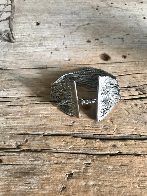 Silver Tone / Multiple Chains / Chain Link Bracel… - image 4