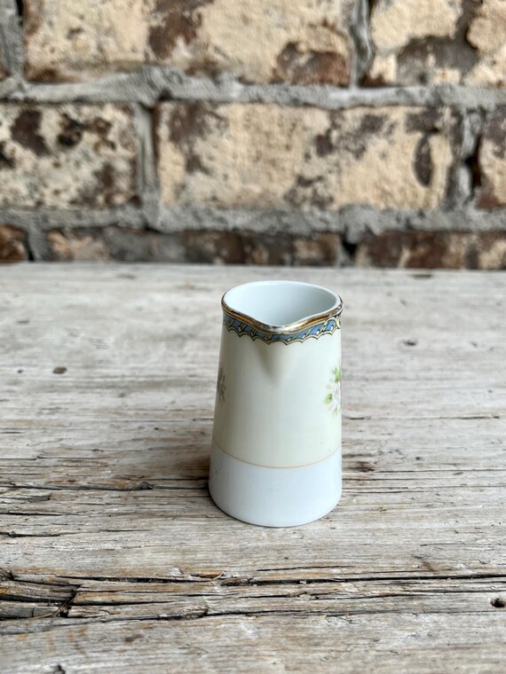 Noritake China / Wellsdale Pattern / Mini Creamer / Blue and Tan