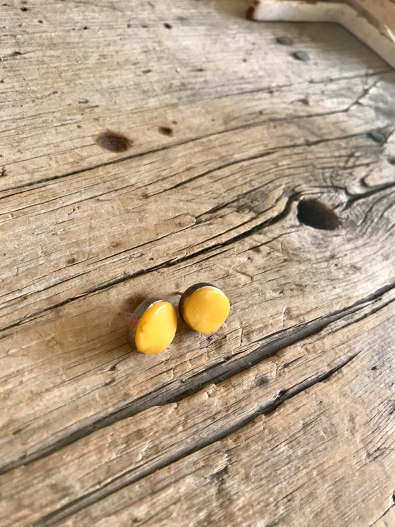 Sterling Silver / Yellow Bakelite / Butterscotch … - image 7