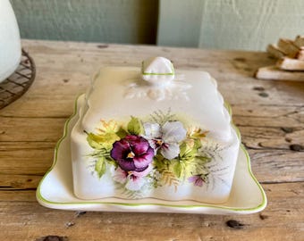 James Kent / Old Foley / Pansy Flowers / Cheese Dish / Square Dish