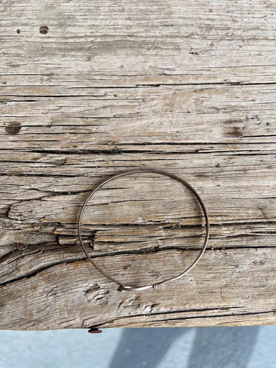 Sterling Silver / Bangle Bracelet / Hinge / Hook … - image 2