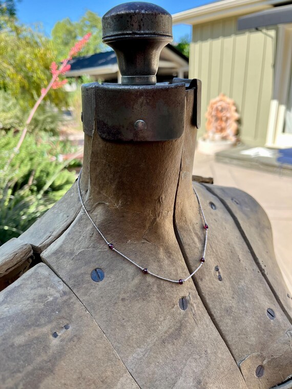 Sterling Silver / Liquid Silver / Ruby Gemstones … - image 3