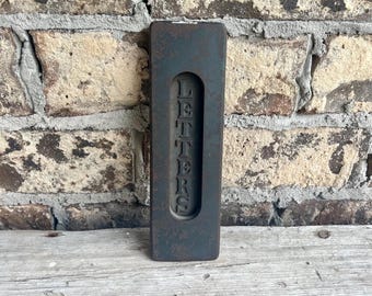 Antique Brass / Mail Slot / Letter Box / Postal Slot / Vertical Hinged / Brown / Spring Action /