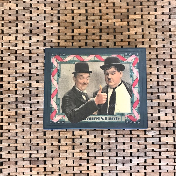 Laurel & Hardy / Music Box / Jewelry Box / Laminated / 1061 of 15,000 / Footed / Silent Film Stars /  Hamilton Gifts / One Together is Two