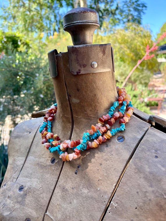 Sterling Silver / Turquoise Gemstone / Carnelian … - image 3