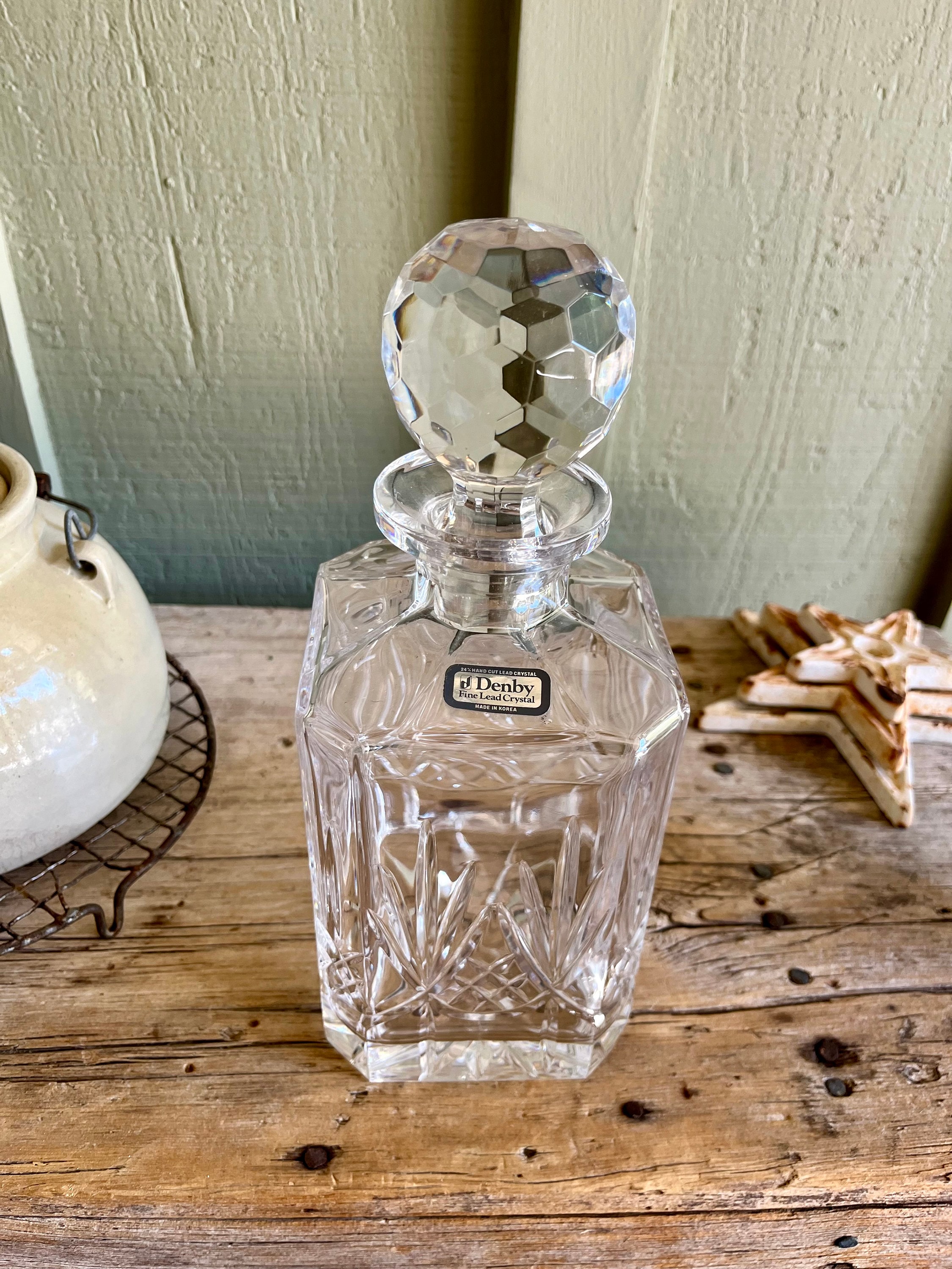 Whisky Decanter Set 7- Piece - Lead Free Crystal Whiskey Carafe