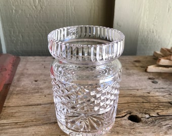 Waterford Crystal / Jam Jar / Condiment Jar / Vanity Jar / Lead Crystal / 4 Inch / Toothbrush Holder / Made in Ireland