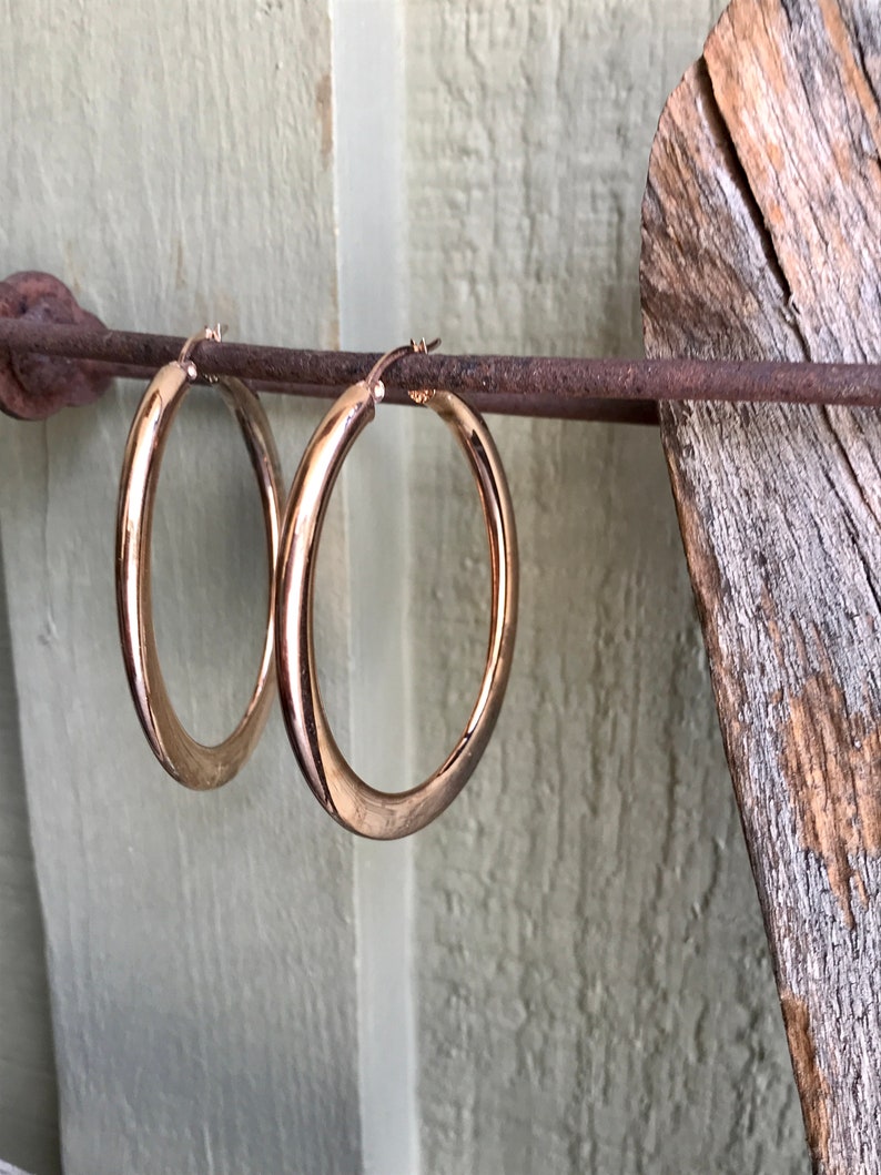 Sterling Silver / Gold Vermeil / Rose Gold / Hoop Earrings / Etsy
