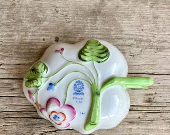 Herend Porcelain / Thousand Flowers / Green Handle / Hand Painted
