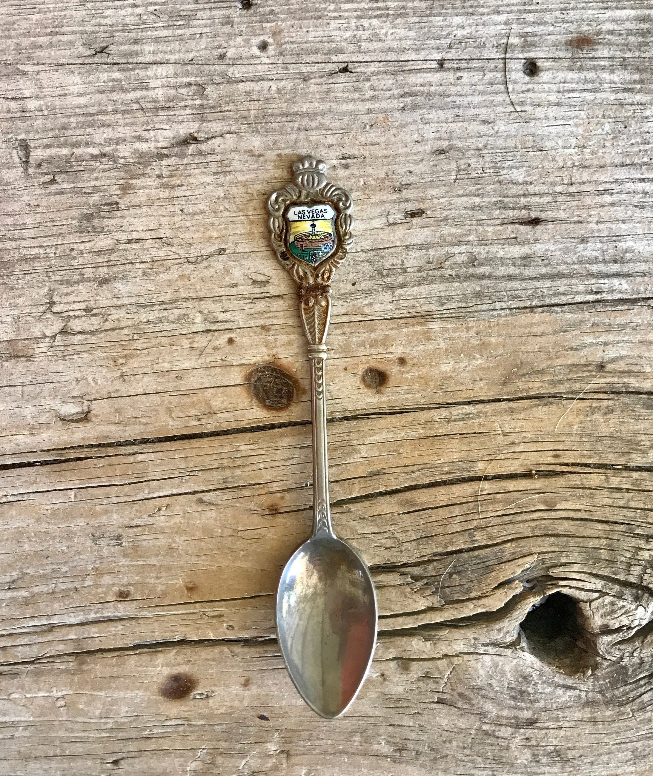 Klepa Arts / Las Vegas Nevada / Silver Tone / Demitasse Spoon