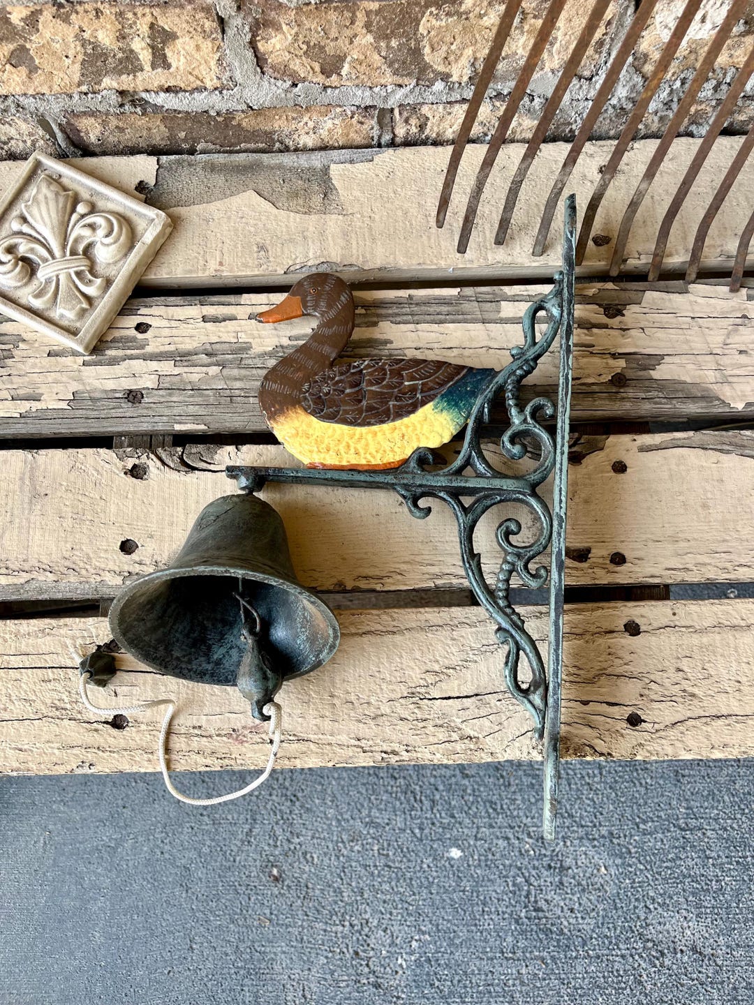 Door Bell / Colorful Duck / Cast Iron / Ringing Bell / Wall Mounted ...