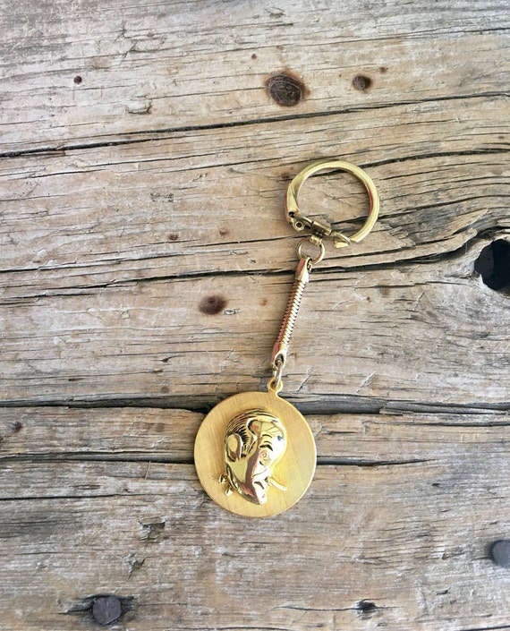 Low key - antique gold keychain