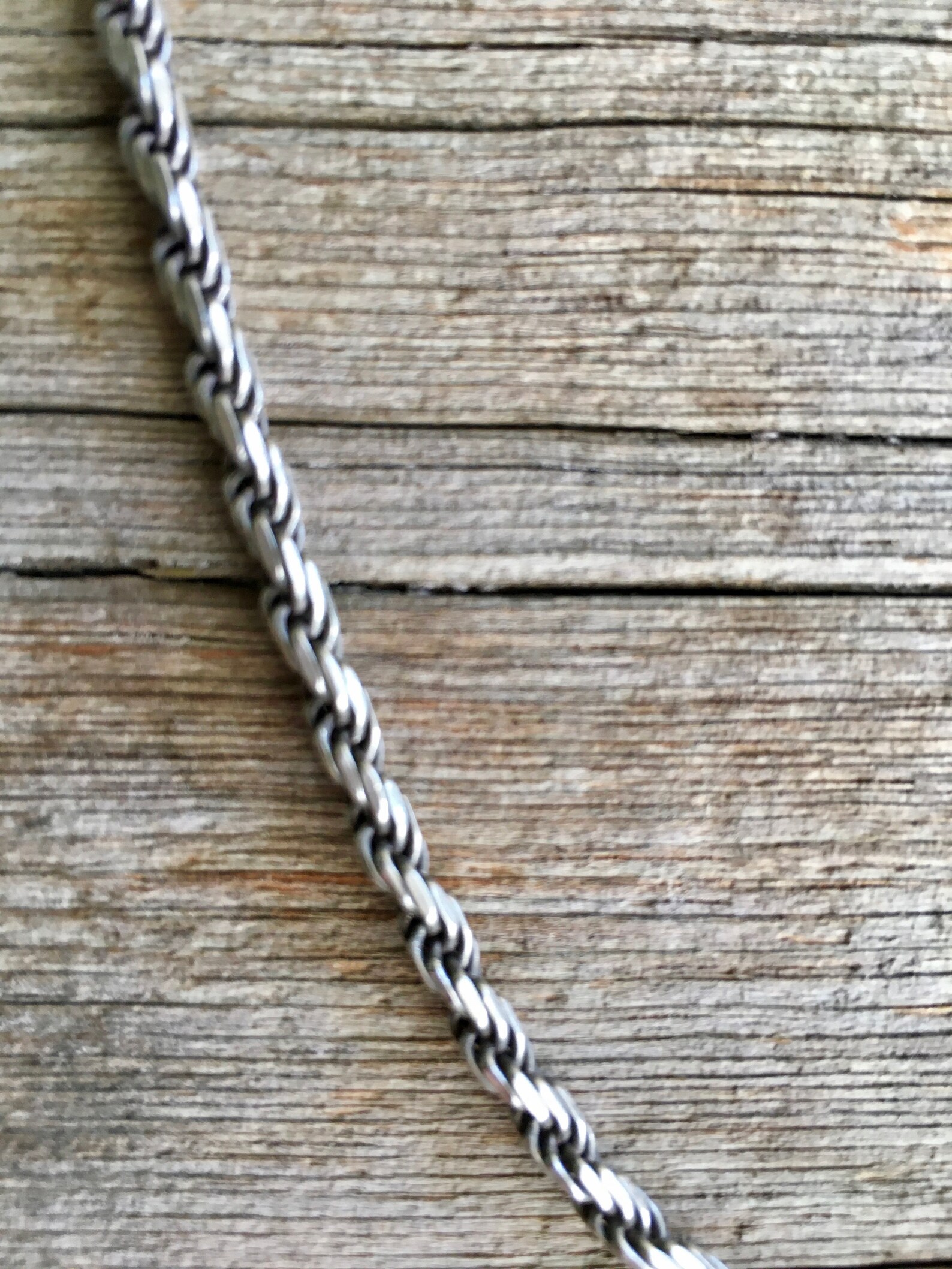Sterling Silver Necklace / Twisted Rope Chain / 2mm / Made in Etsy