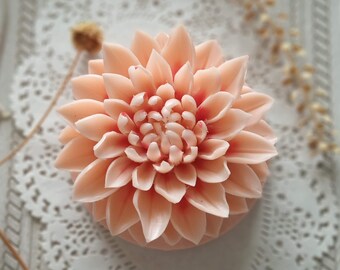 Big dahlia soap flower, soap carving decorative flower, flower shaped soap, dahlia carving soap, floral decorative soap, Mother's day gift