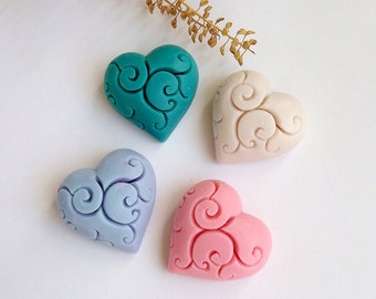 Wedding soap favors, mini heart soaps, heart shaped soaps, guest gifts in bulk, mini wedding favors, carved soap bulk, bride party gifts