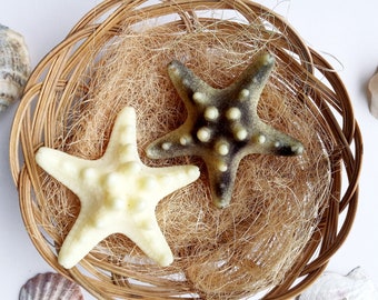 Realistic color mini sea star shaped soaps, airbrushed nautical soap favors, wedding soap guest gifts in bulk, sea star mini soap favors
