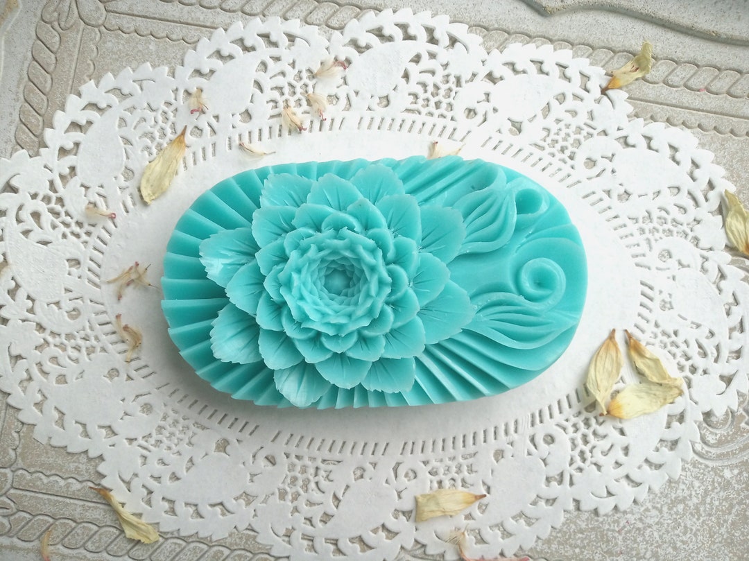 Soap Carving Lotus Flower Hand Carved Bar Soap Decorative Etsy