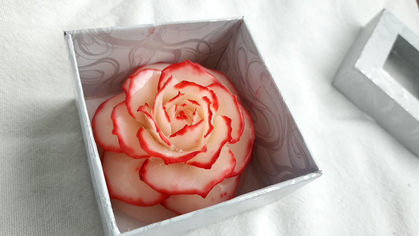 White soap rose soap carving rose hand painted rose soap Etsy