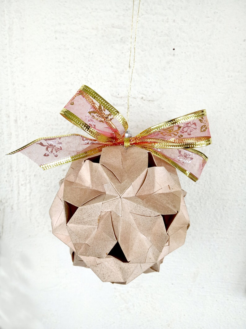 Big origami ball Christmas ornament Xmas origami ball Etsy