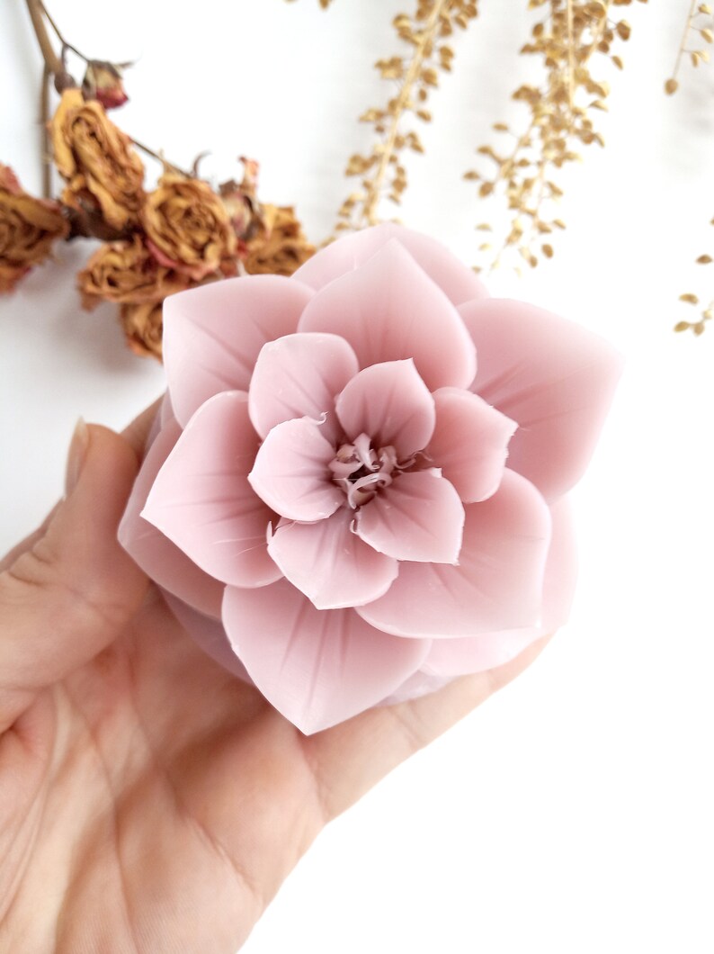 Soap Carving Magnolia, Hand Carved Soap, Pink Magnolia Soap, Decorative