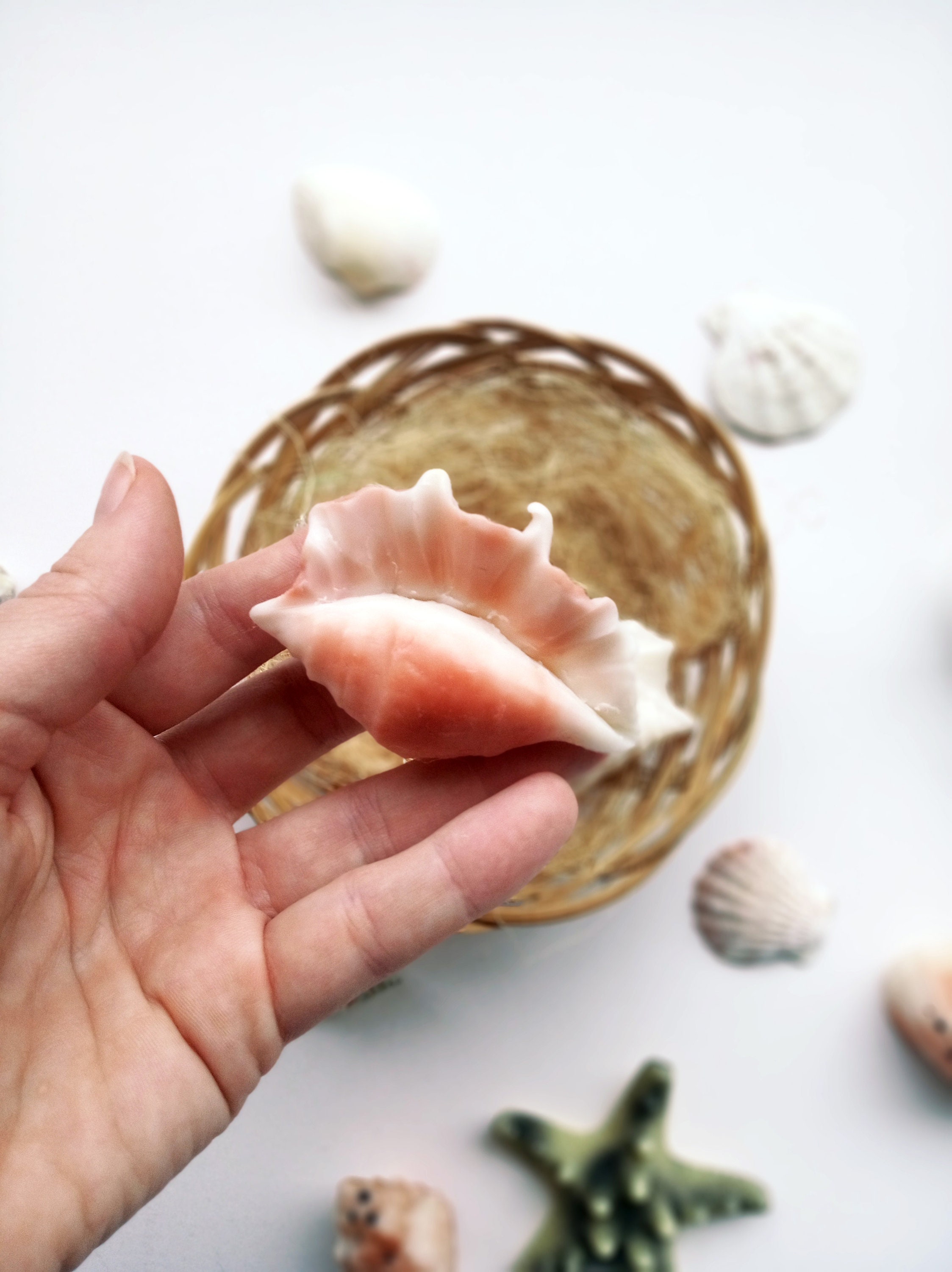Mini Sea Conch Shaped Soaps, Realistic Color Sea Shell Soaps ...