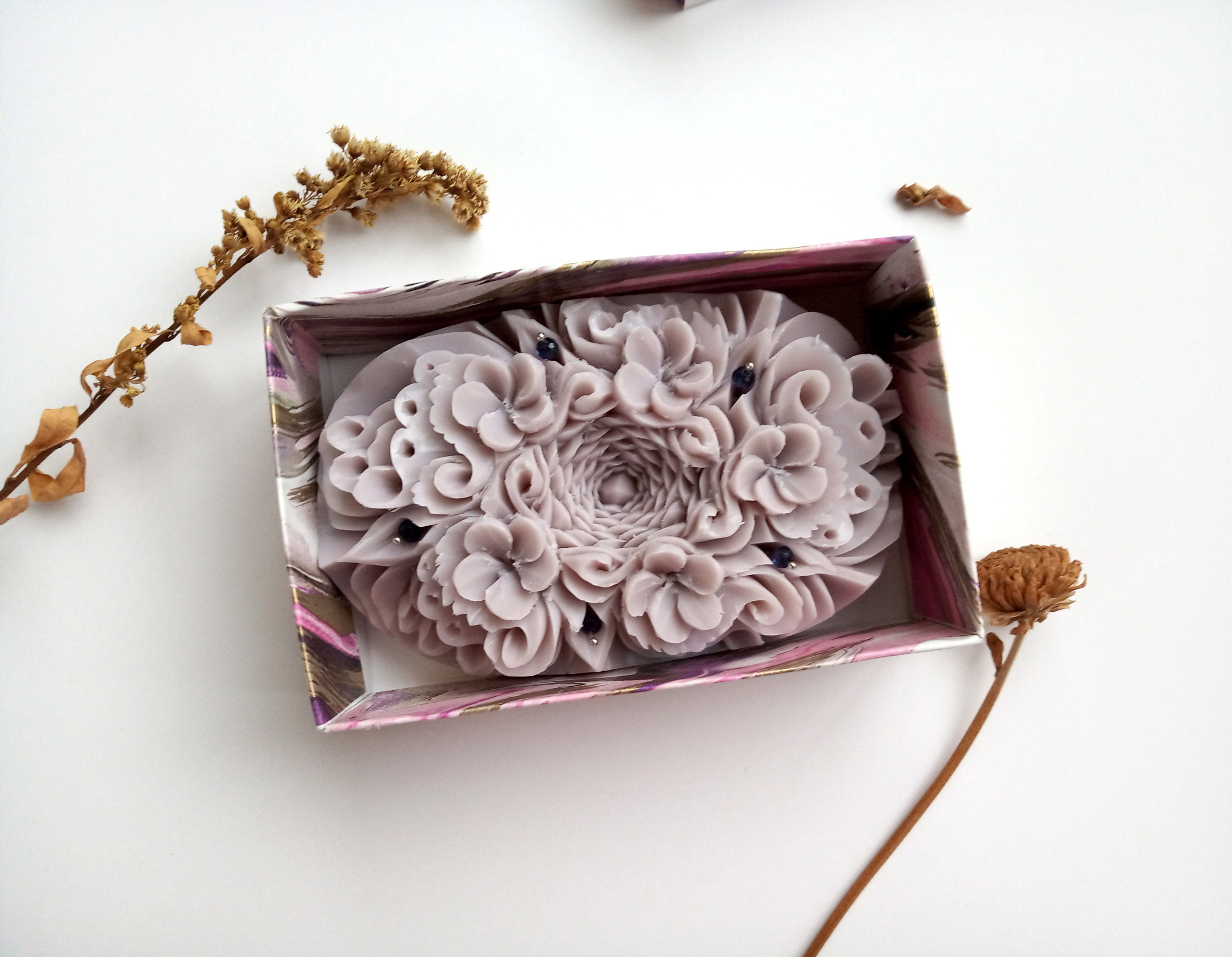 Hand Carved Bar Soap Decorative Floral Soap Carving Flower Etsy UK