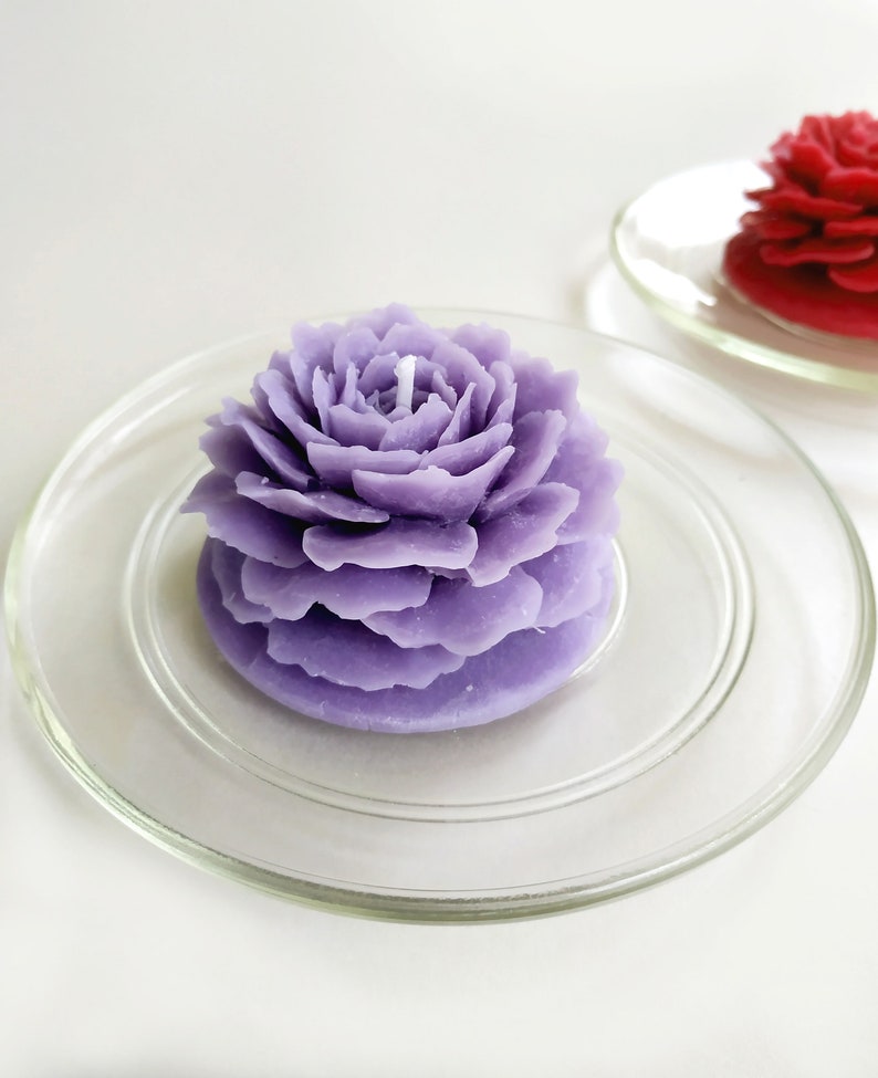 2 Rose Carving Candles Rose Shaped Candles Set Rose Candles Etsy UK