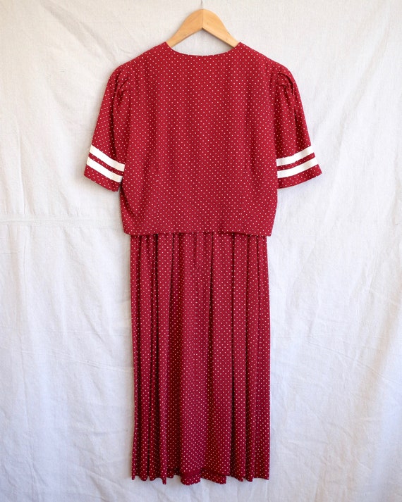 Micro-dot Pleated Dress - image 7