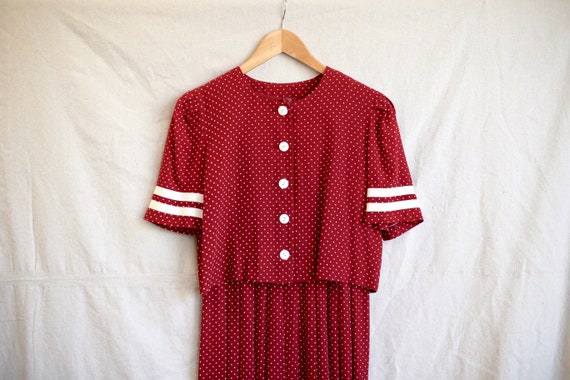 Micro-dot Pleated Dress - image 1