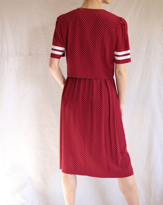 Micro-dot Pleated Dress - image 8