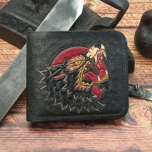 Skull Wallet Skeleton, Genuine Leather Wallet, Biker Wallet Skull Wallet Skeleton, Genuine Leather Wallet, Biker Wallet
