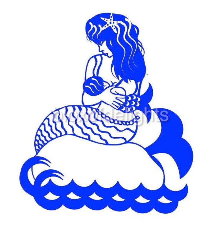 Download Mermaid breastfeeding her baby SVG cutting file for ...
