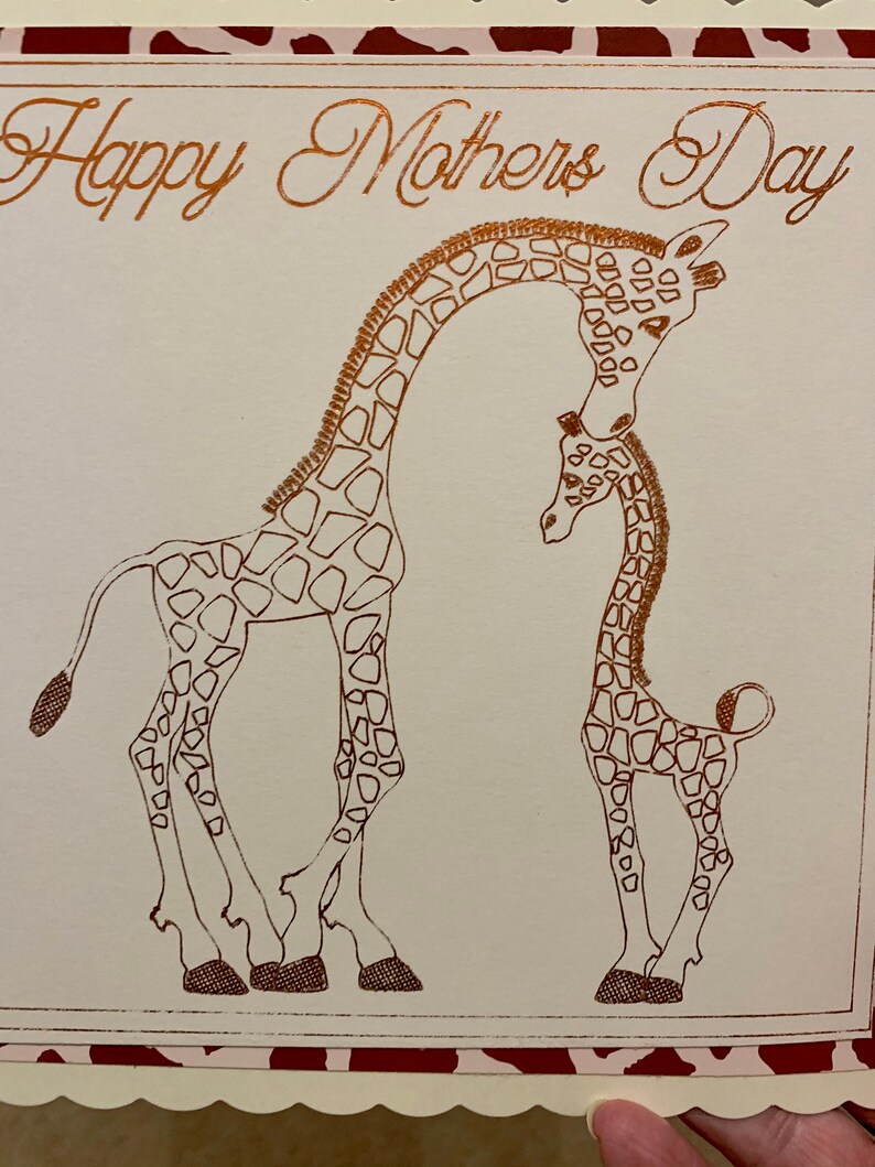 Download Foil quill mother and baby giraffe design sketchdraw SVG ...