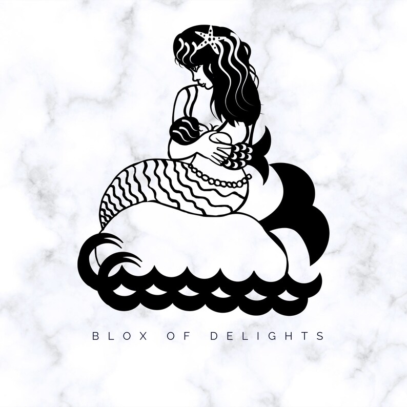 Download Mermaid breastfeeding her baby SVG cutting file for ...