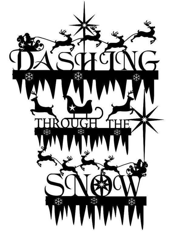 Download SVG File Dashing Through the Snow | Etsy
