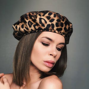 Leopard Beret Leopard Hat Leopard Print 