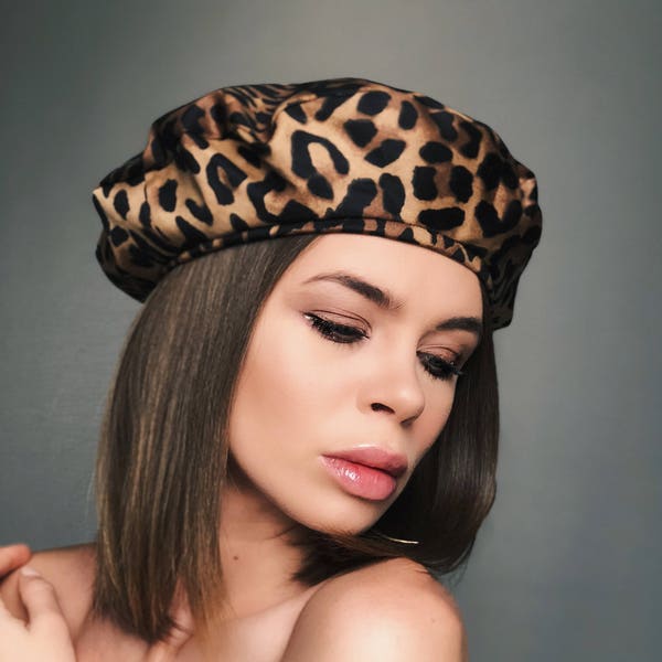 leopard beret, leopard hat, leopard print, animal print beret, beret for woman, leopard print hat, berets, womens beret, animal print hat