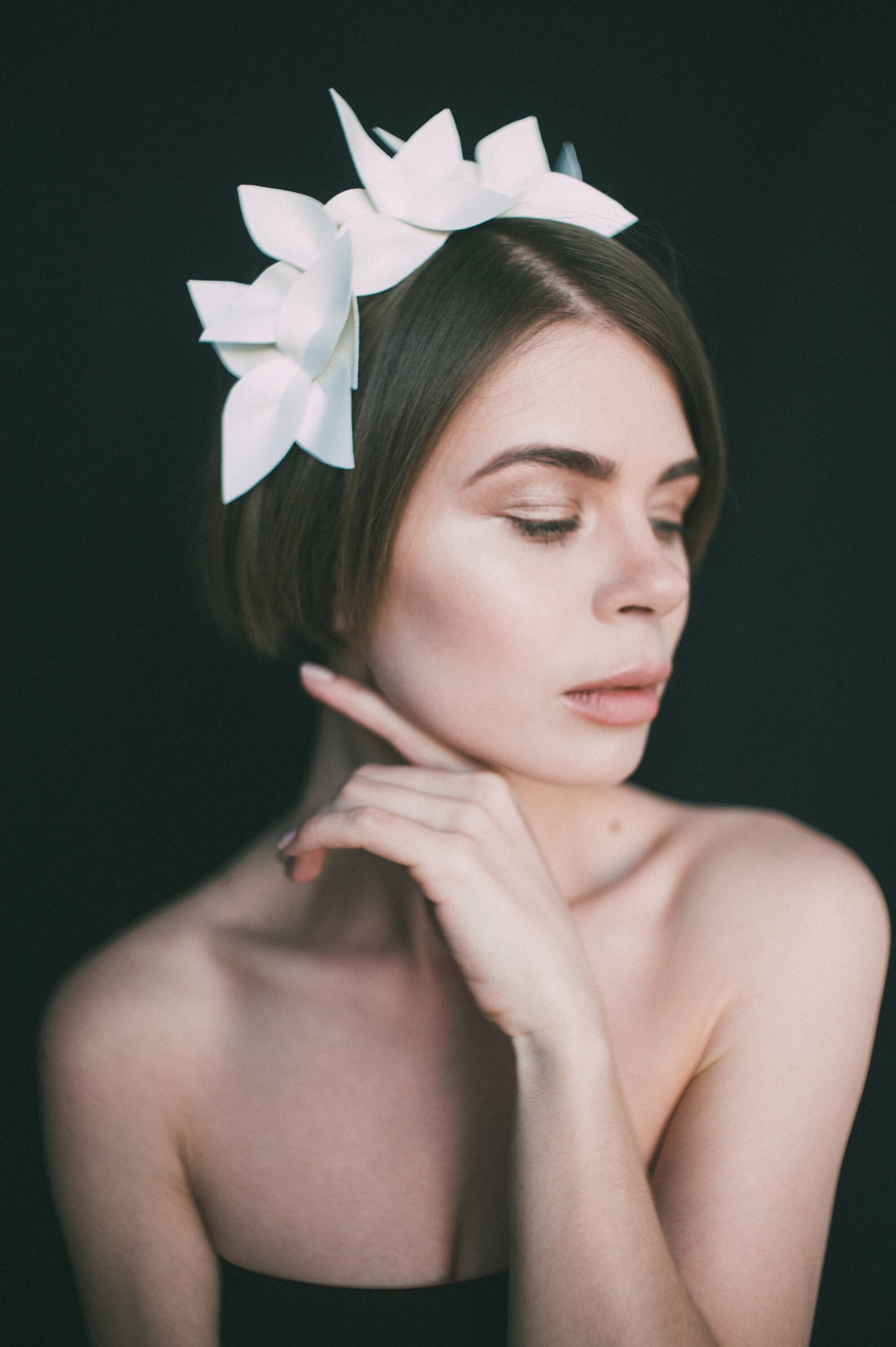 Bridal Headpiece Flower Crown Floral Headpiece White Crown Etsy