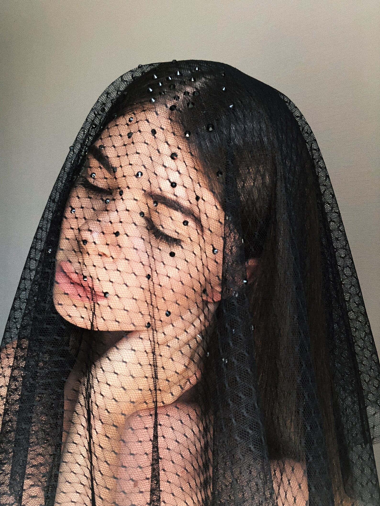 Gothic Bridal Veil Black Veil Funeral Veil Funeral Etsy