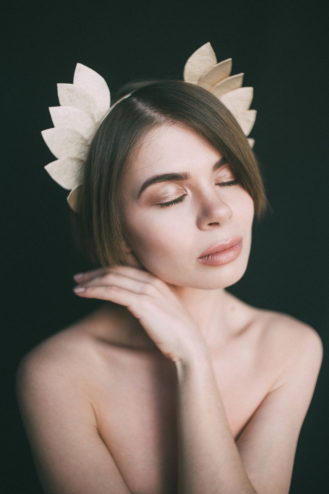 Gold Leaf Headband Gold Leaf Crown Gold Leaf Headpiece Etsy