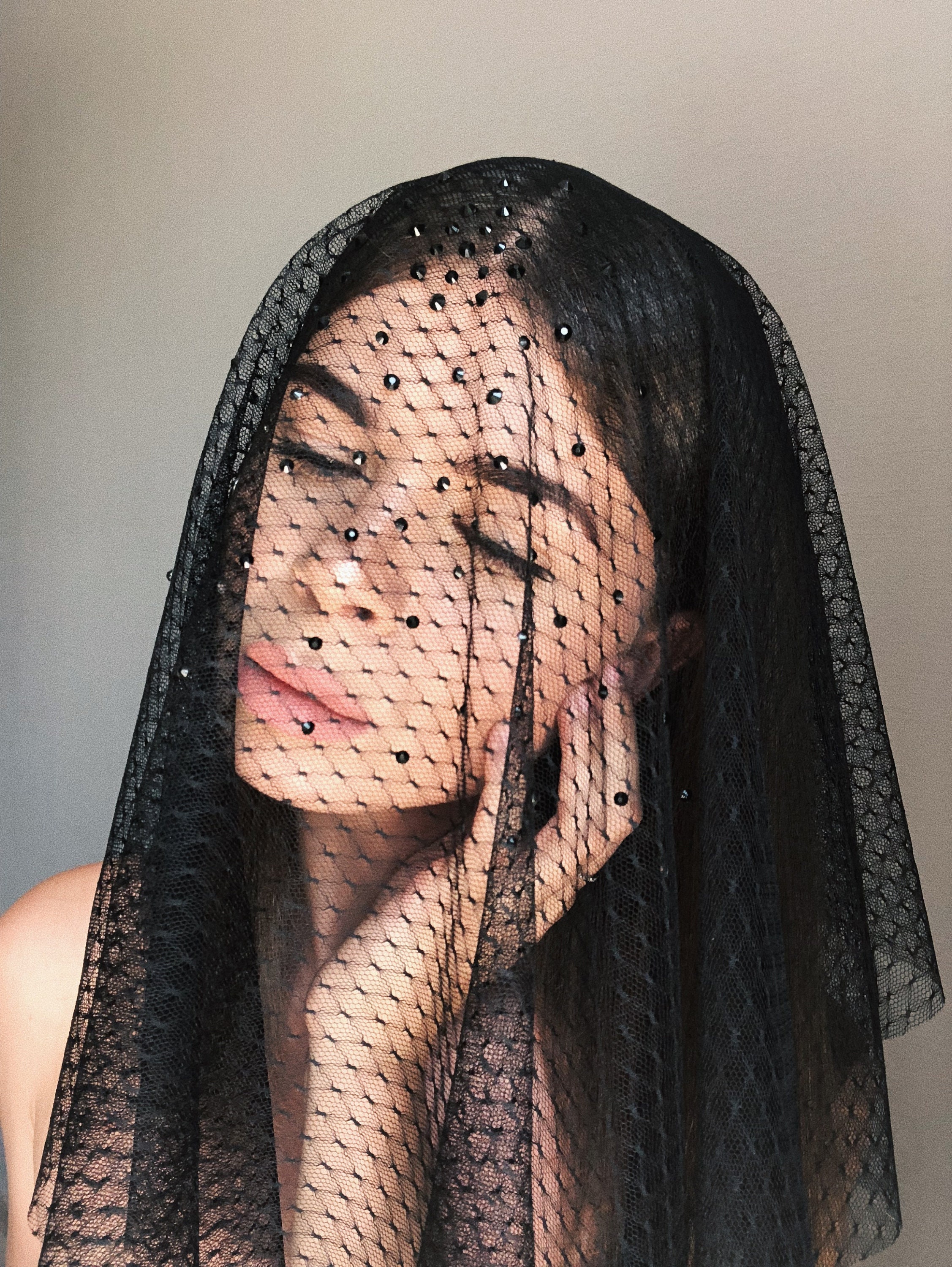 Gothic Bridal Veil Black Veil Funeral Veil Funeral Etsy