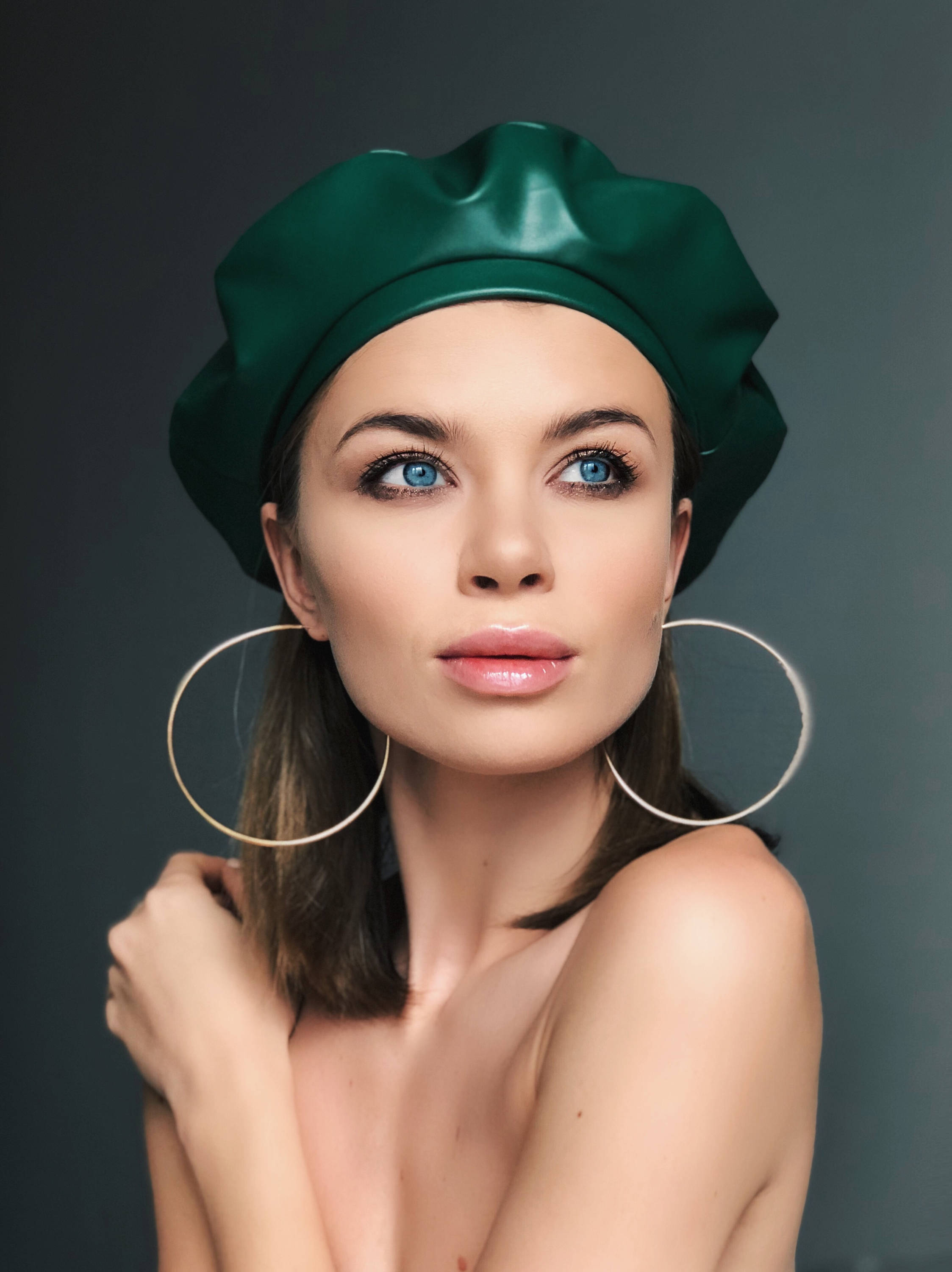 Green leather hat hotsell