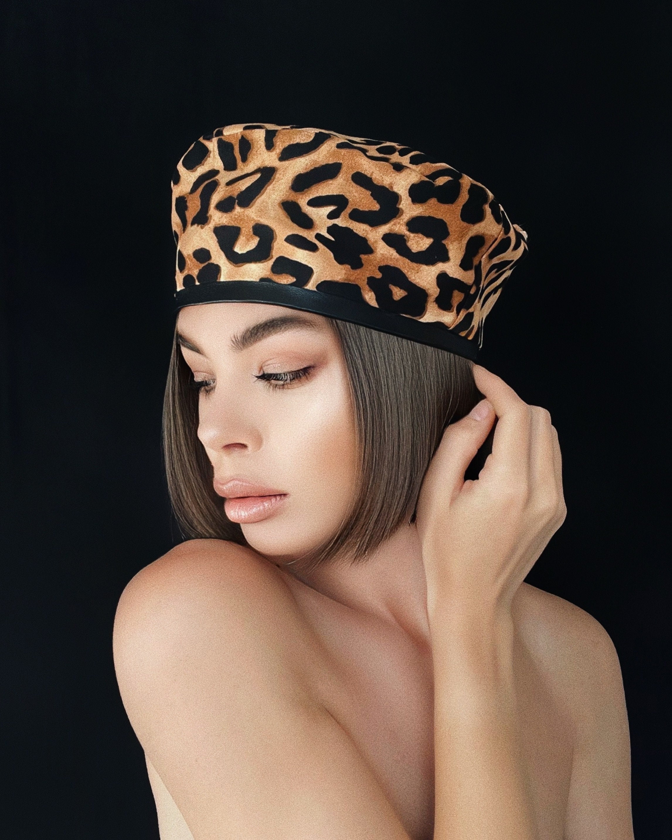 Beret Leopard Hats for Women for sale