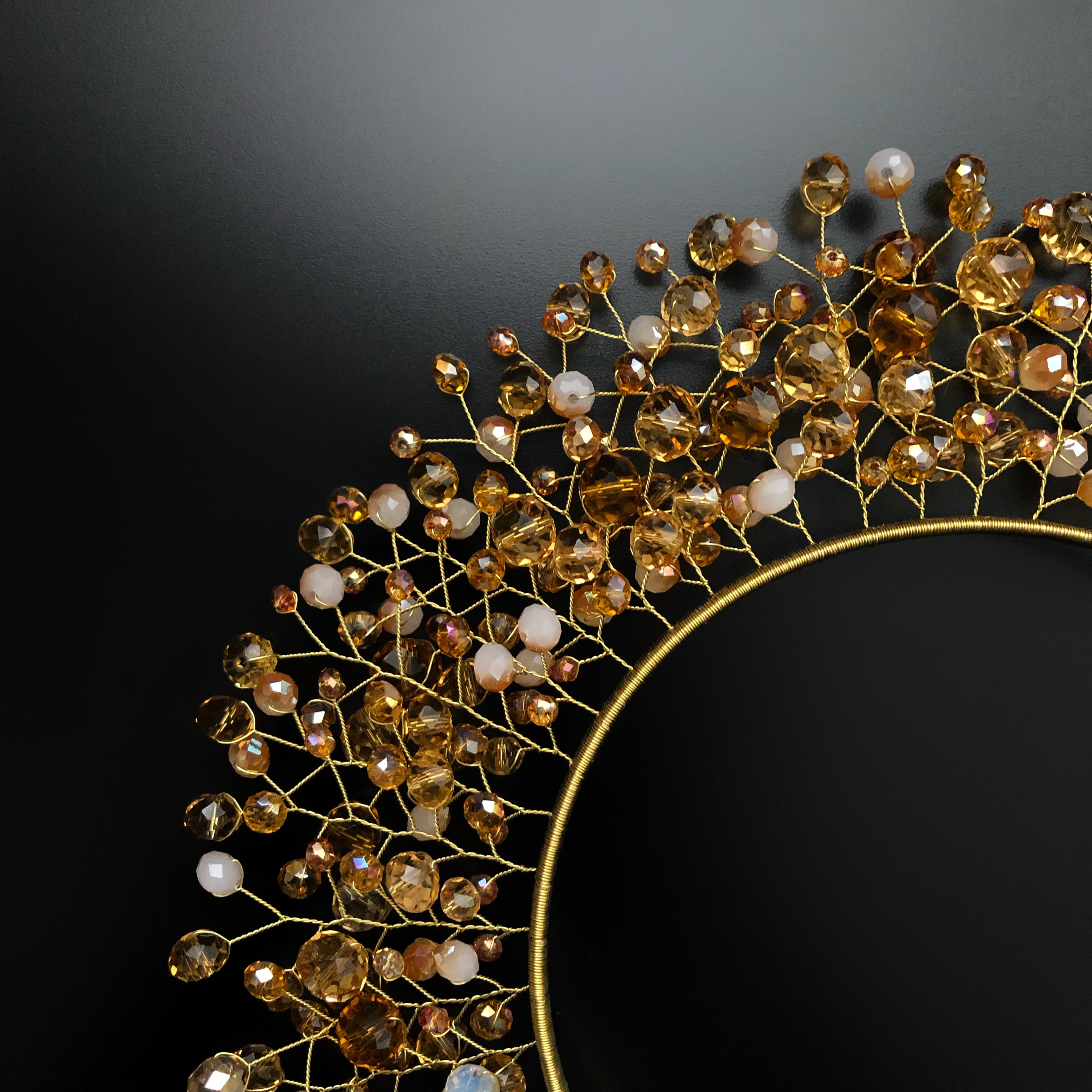 Elegante Corona Nuziale Di Cristallo - Tiara Da Regina Vintage - Foto 8