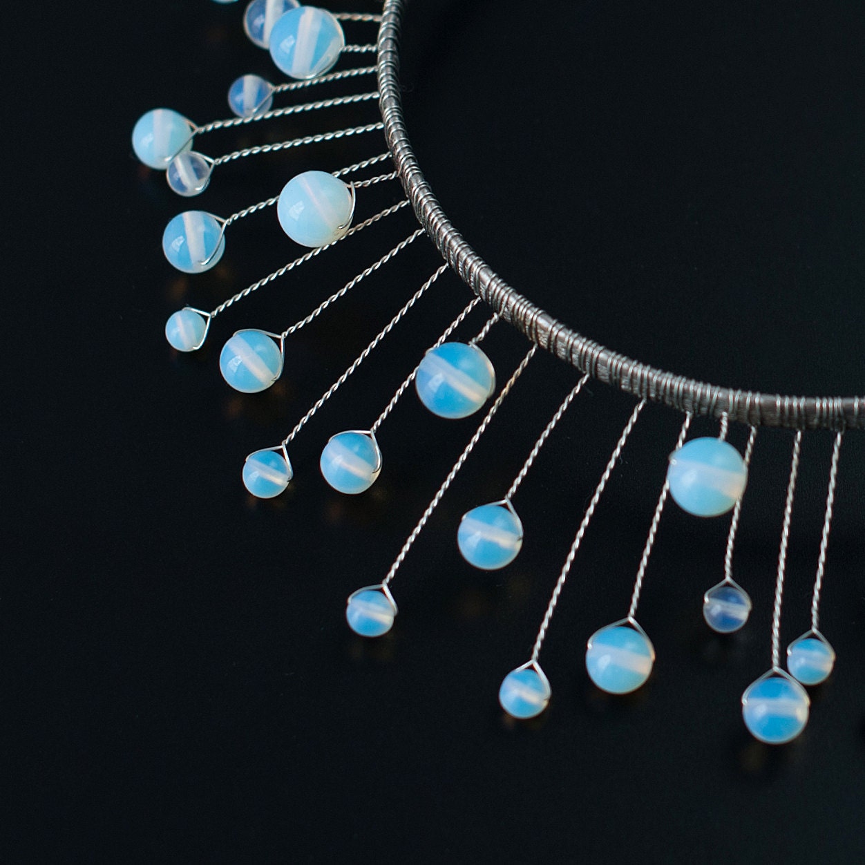 Crystal Crown Moonstone Jewelry Moonstone Tiara Blue Tiara Etsy