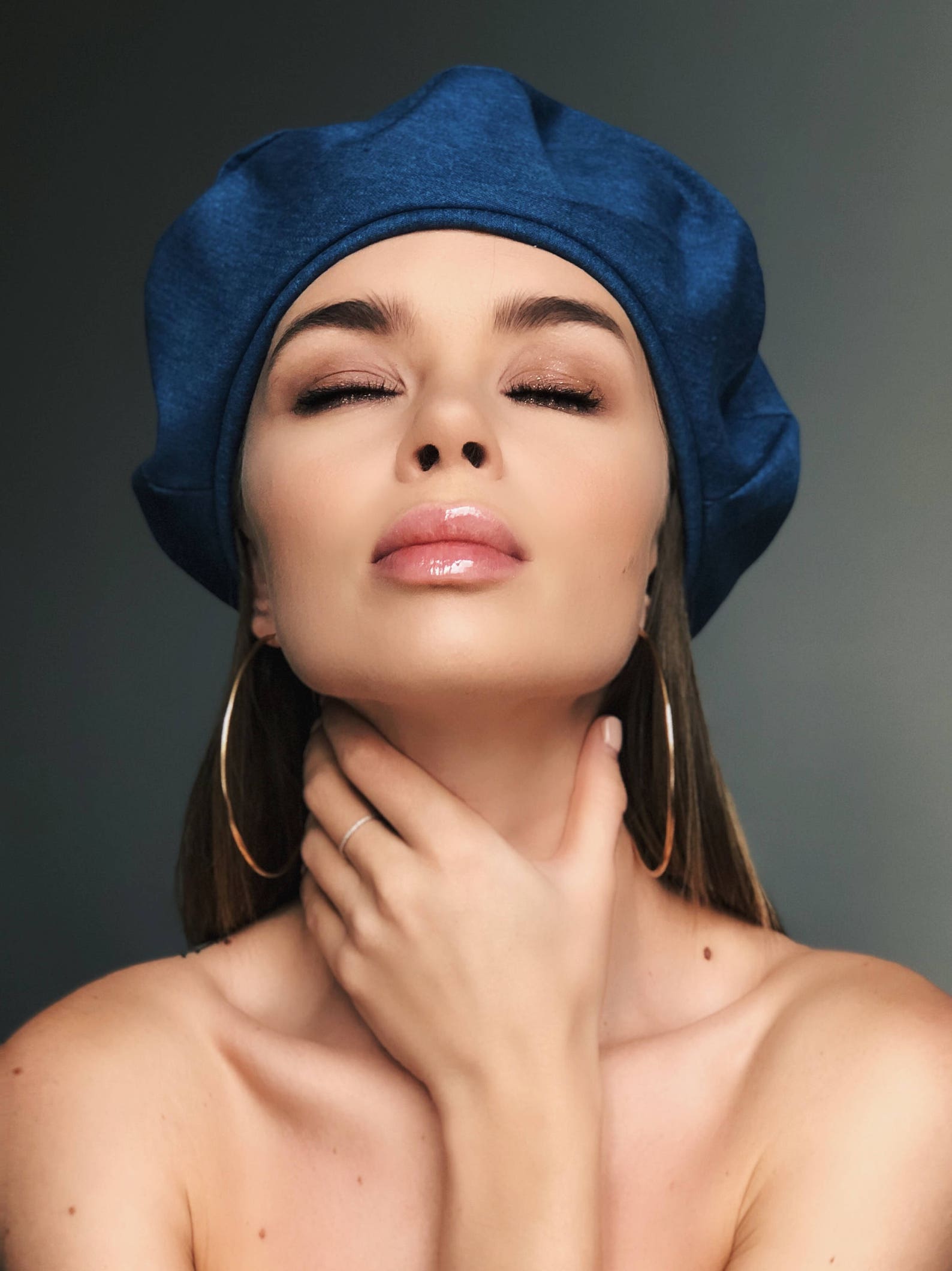 Beret Hat Jeans Beret Woman Beret Hat Jeans Denim Beret Etsy