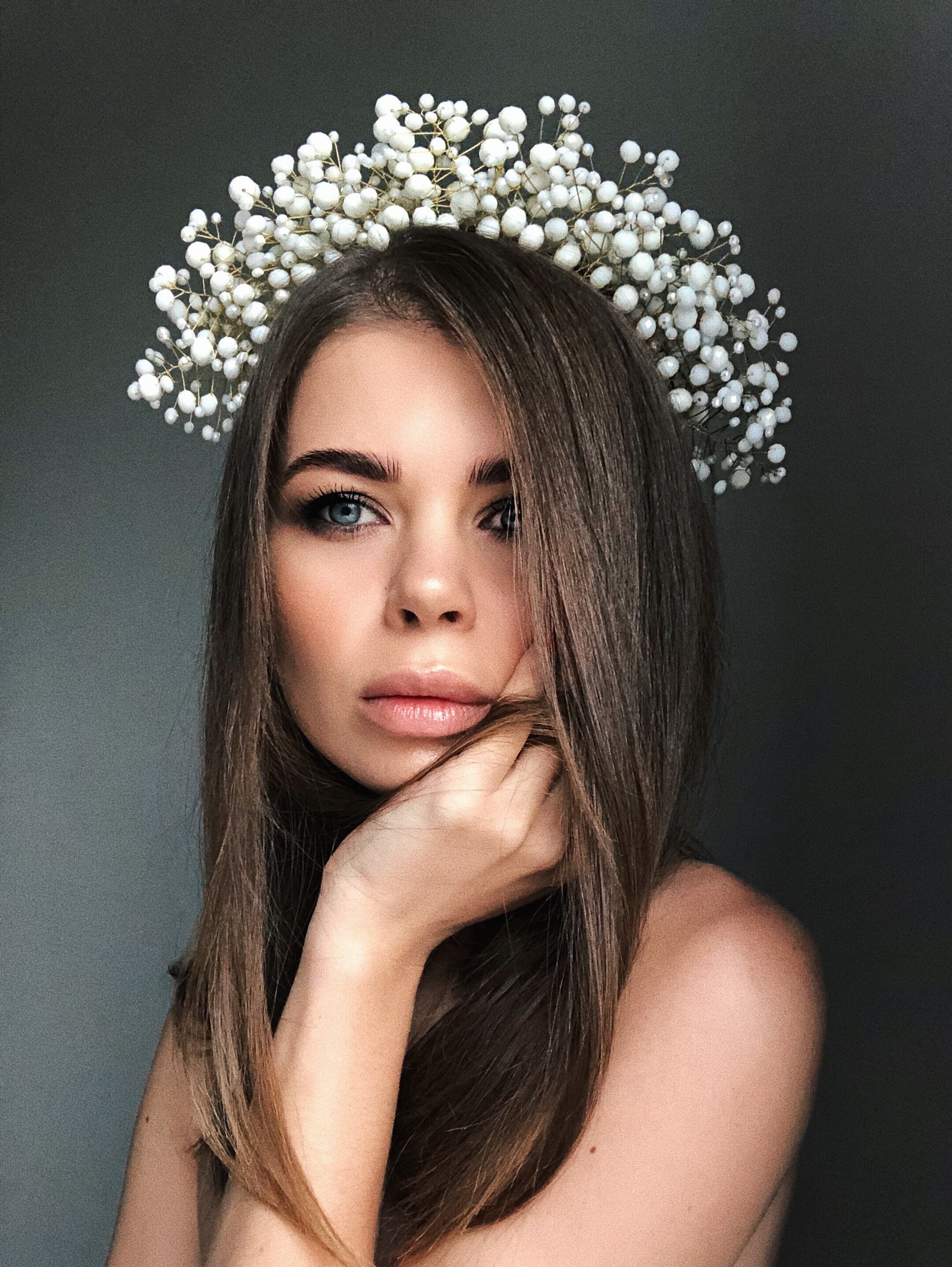 Wedding Headpiece White Tiara White Headpieces Gold Crown Etsy UK