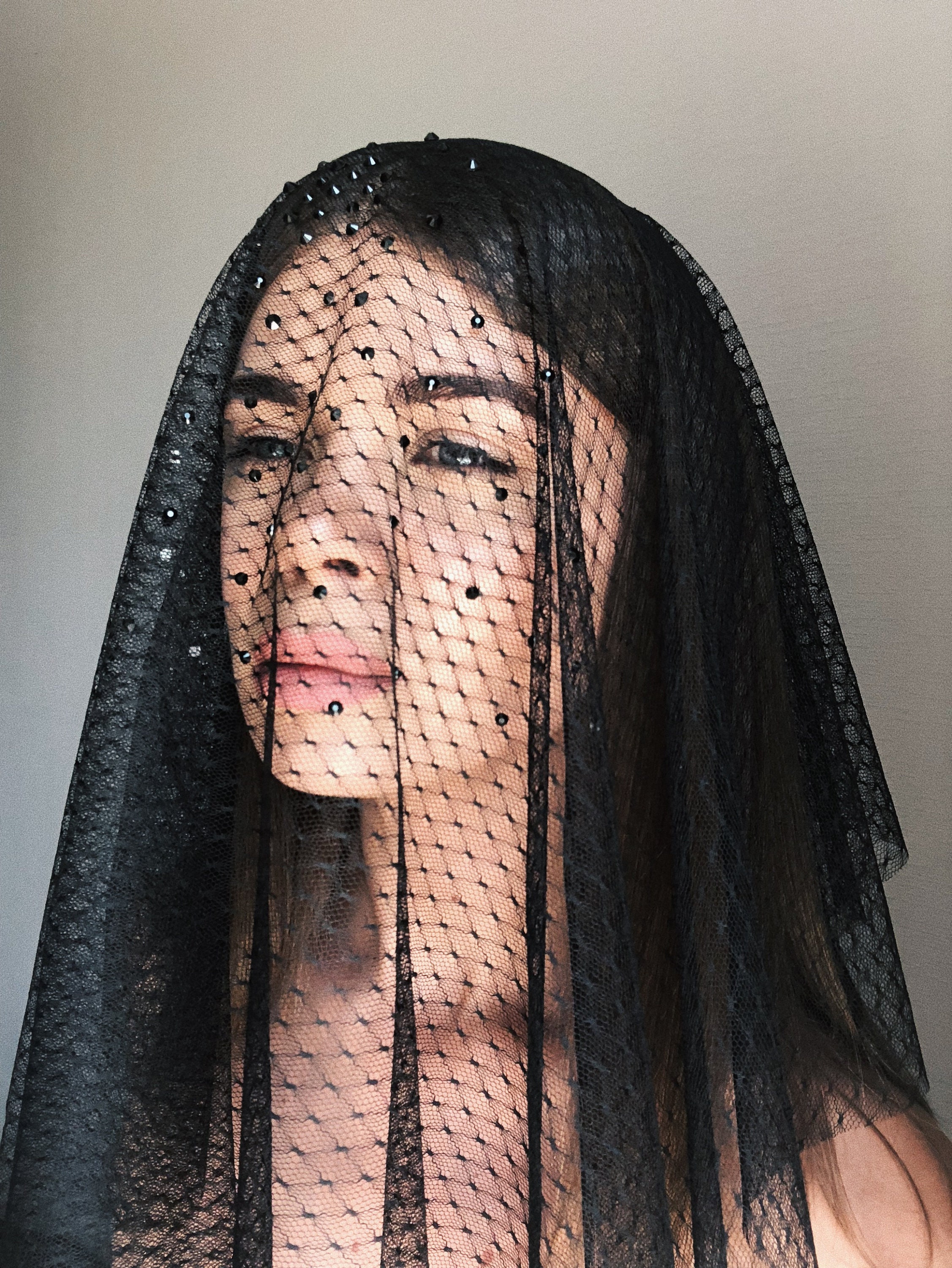Gothic Bridal Veil Black Veil Funeral Veil Funeral Etsy